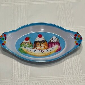 Colorful Melamine Ice Cream Banana Split  Dish